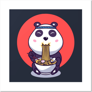 Panda Eat Ramen Posters and Art